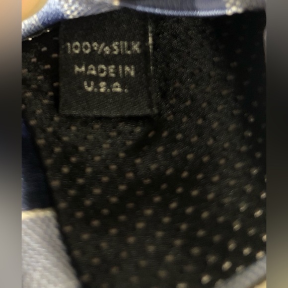 2 Michael Kors Striped Ties Blue & Gray - Picture 4 of 6